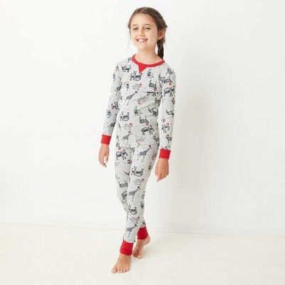 Kids' Holiday Safari Animal Print Matching Family Pajama Set - Wondershop™ Gray | Target
