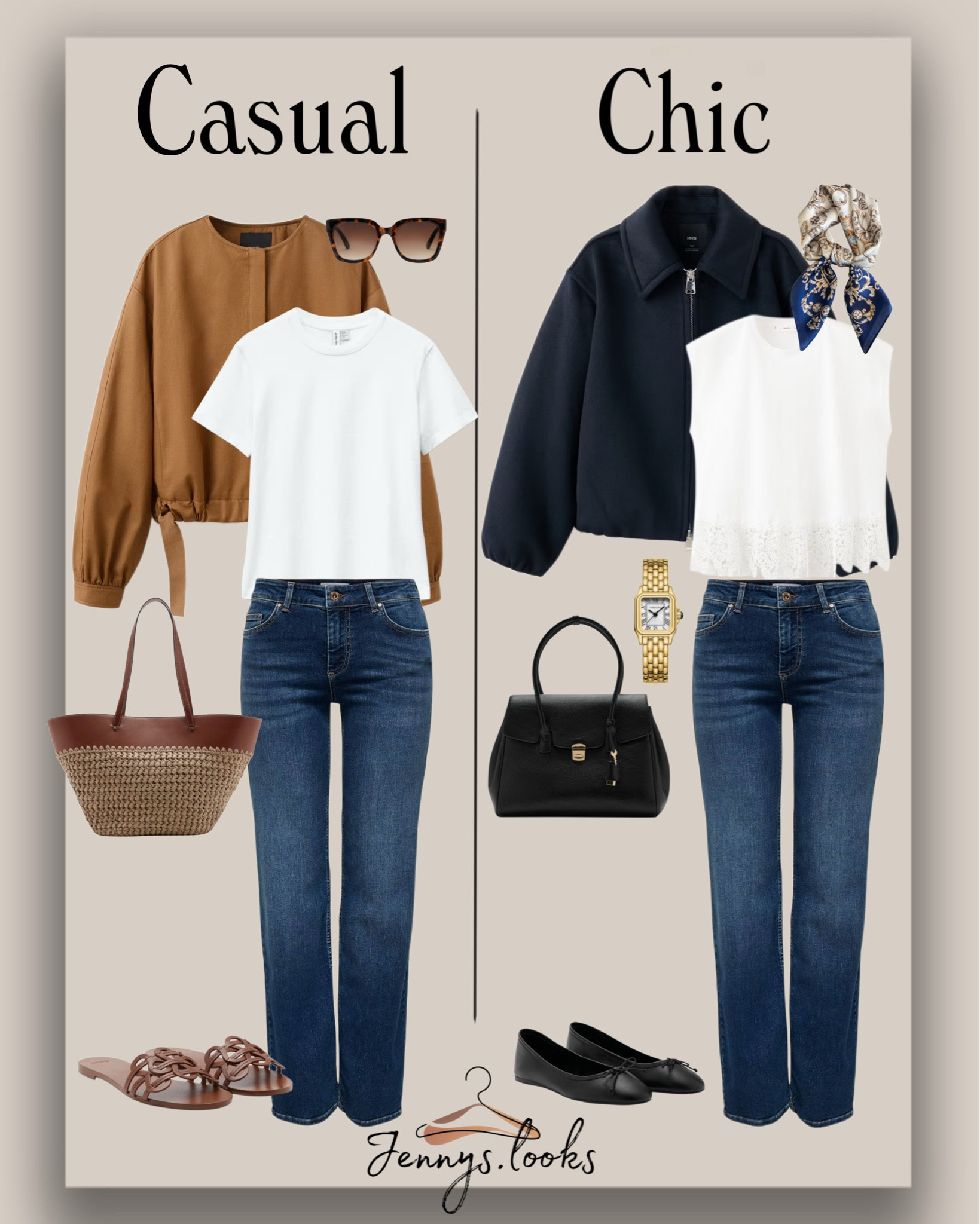 Everyday  Styles in Navy & Brown Tones 😍♥️
With a transitional jacket

#LTKmidsize #LTKspring #LTKstyletip