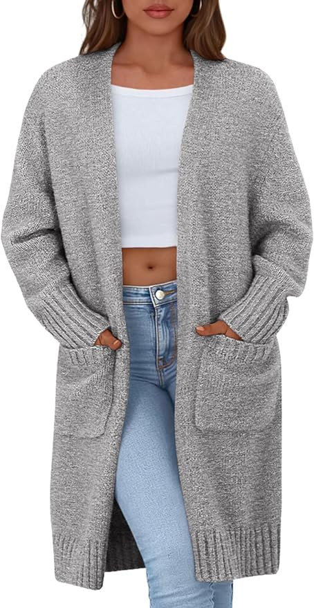 PRETTYGARDEN Fall Long Sleeve Cardigan Sweaters for Women 2026 Trendy Winter Open Front Loose Kni... | Amazon (US)