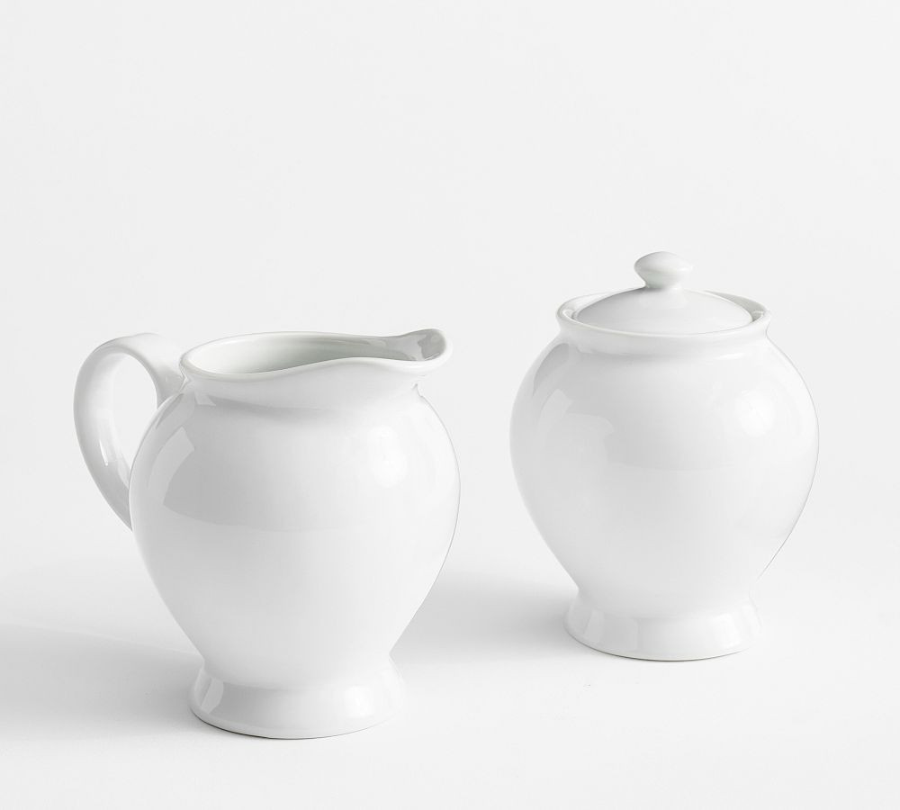 Caterer's Box Porcelain Cream & Sugar Set | Pottery Barn (US)