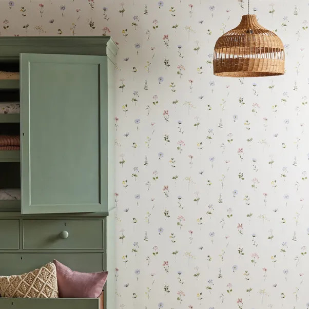 Pressed Flowers Wallpaper | Dunelm