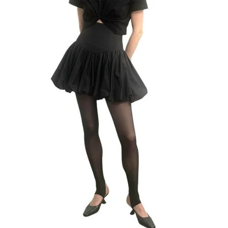 Baby Sweetie Women Bubble Skirt High Waist Ruffle Flared Mini Skirt for Beach Vacation Club Streetwear Aesthetic Clothes | Walmart (US)