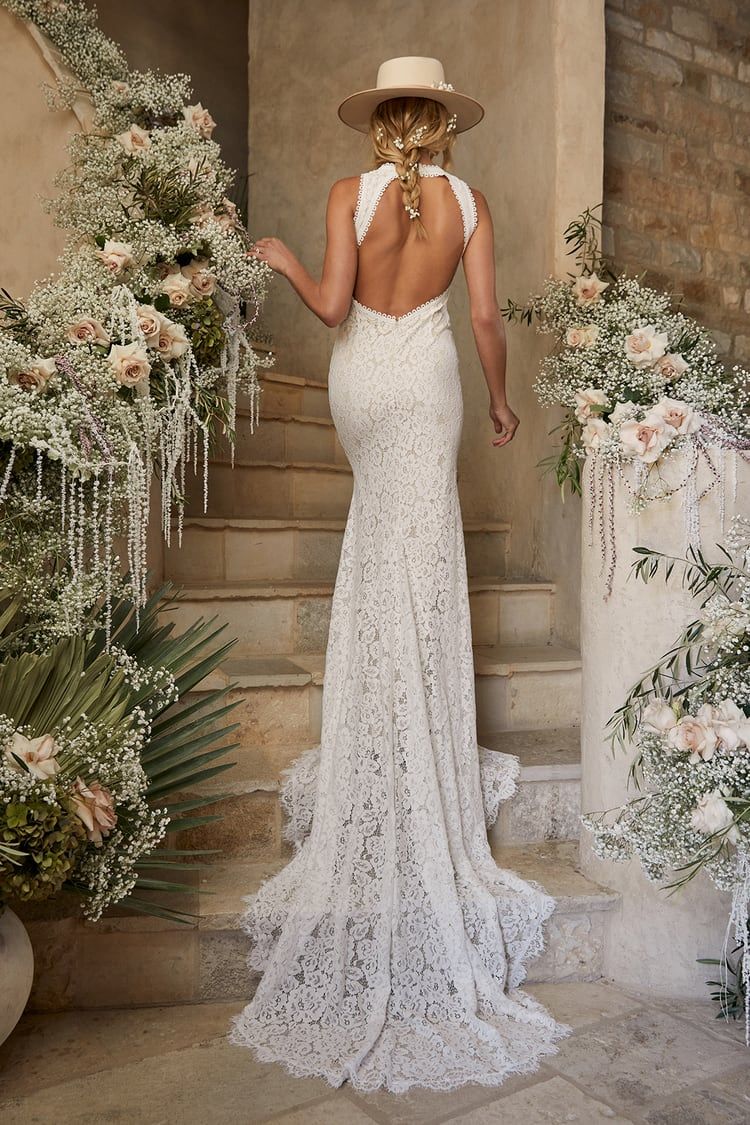 Love Everlasting White Floral Lace Mermaid Maxi Dress | Lulus (US)