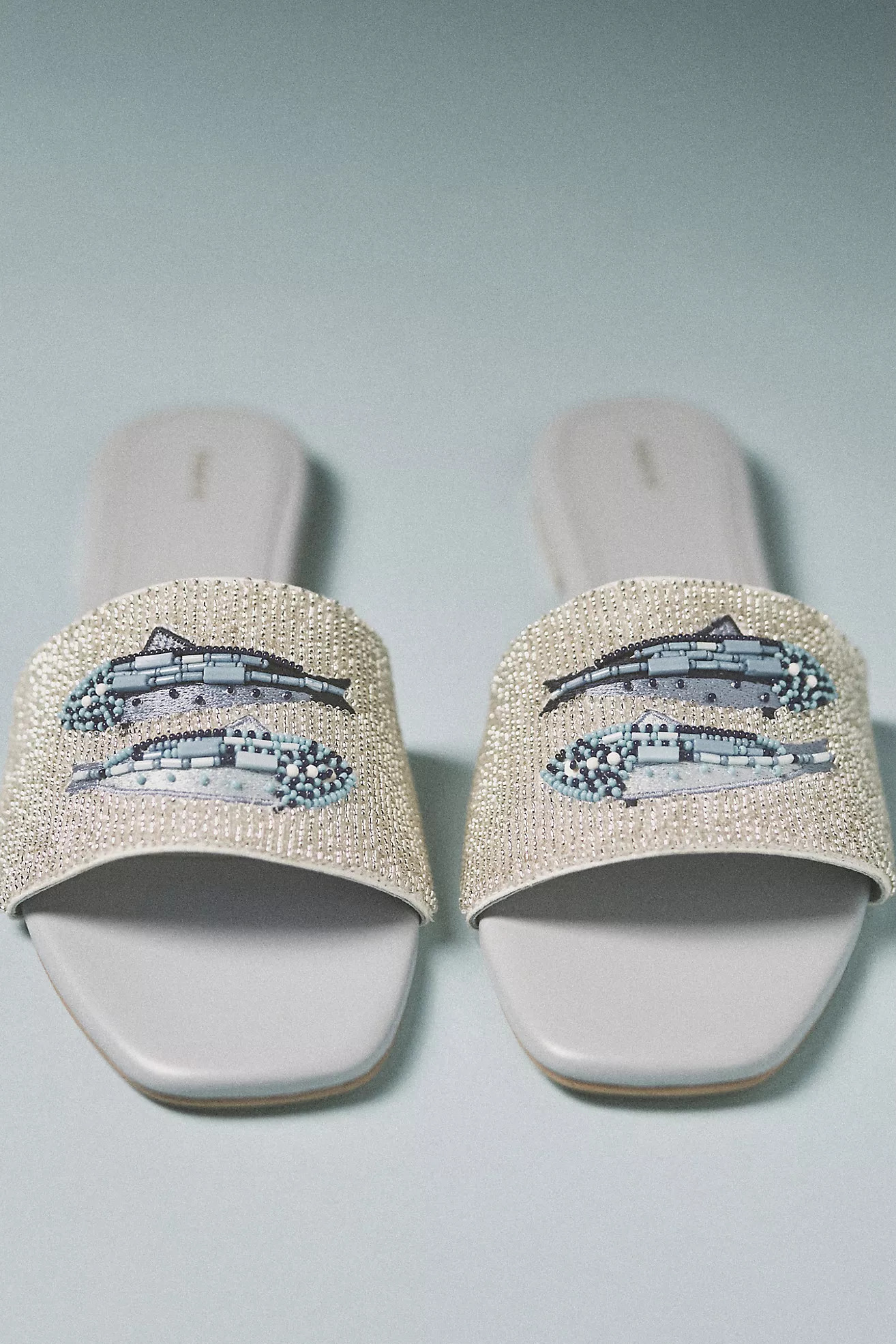The Fiona Beaded Slide Sandals by Maeve | Anthropologie (US)