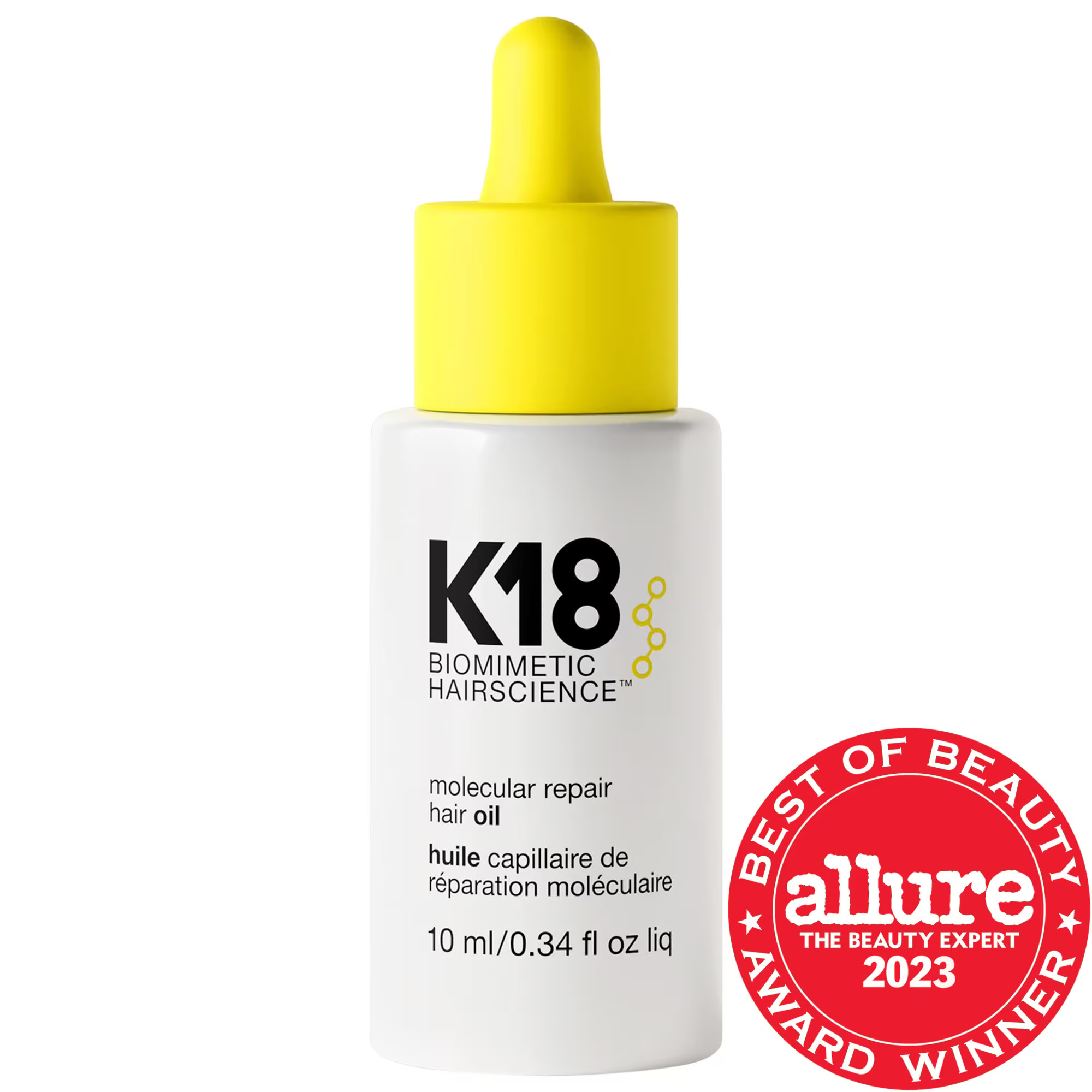 K18 Biomimetic Hairscience Mini Molecular Repair Hair Oil 0.34 oz / 10 mL | Sephora (US)
