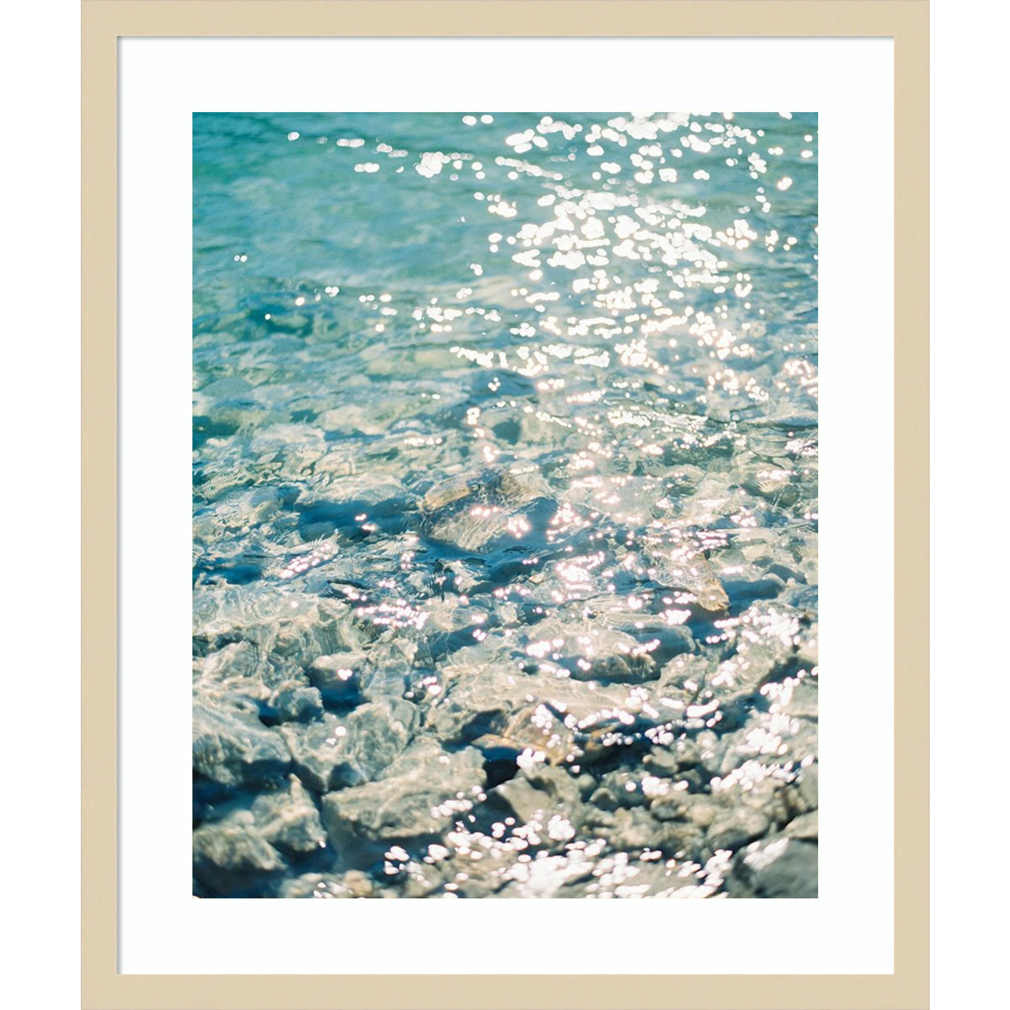 Sunny Day And Glacial Water by Justine Milton Wood Framed Wall Art Print | AllModern