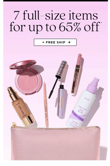The best makeup sale of the year is here!!! Tarte is offering 7 full sized products for $69 + free shipping! Two of these items alone would cost that much!! You can even customize your colors, etc! This is wonderful for gifts, give some, keep some! 

#LTKBeauty #LTKSaleAlert #LTKGiftGuide