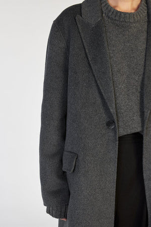 JAY CHARCOAL LONGLINE COAT | DISSH