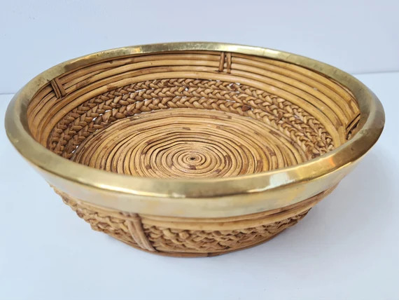 Gabriella Crespi Style Basket or Bowl 1970 - Etsy | Etsy (US)