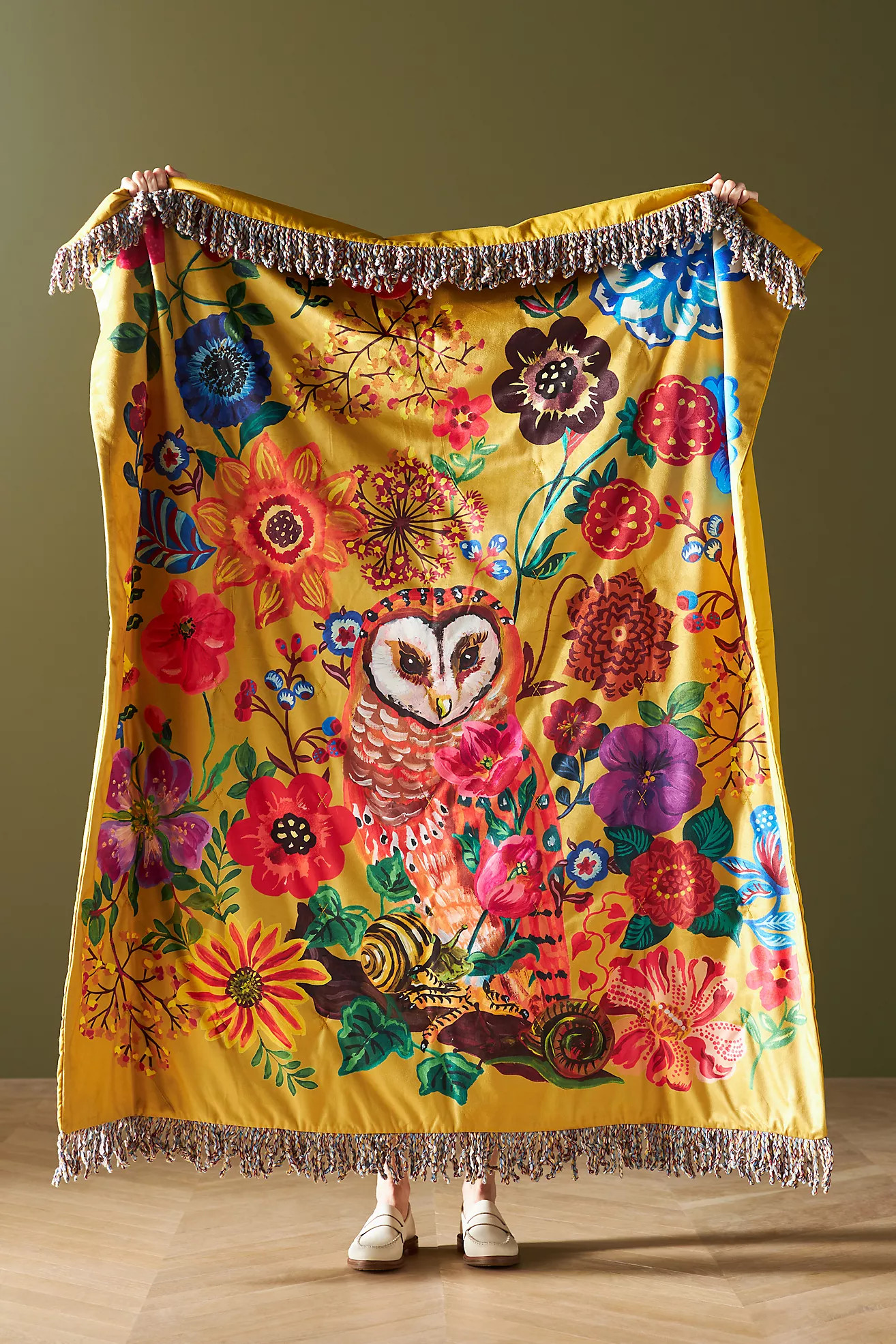 Nathalie Lete Velvet Throw Blanket | Anthropologie (US)