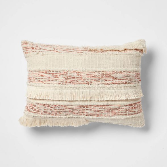 Oblong Fringe Throw Pillow Natural - Opalhouse™ | Target