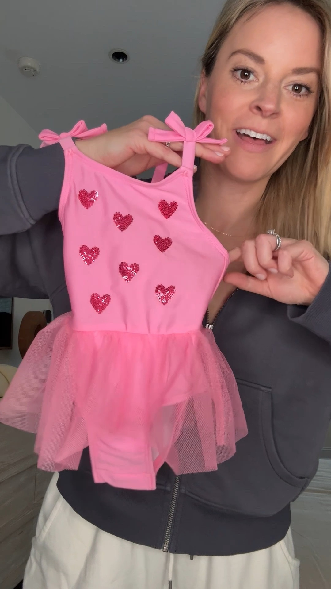 How cute is this swimsuit?! Bought to go in Dylie girls vakentines basket 

Kids Valentine’s Day  