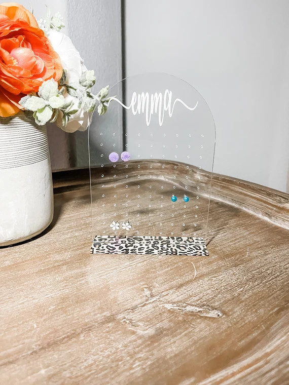 Earring Stand Earring Holder Personalized Acrylic Earring - Etsy | Etsy (US)