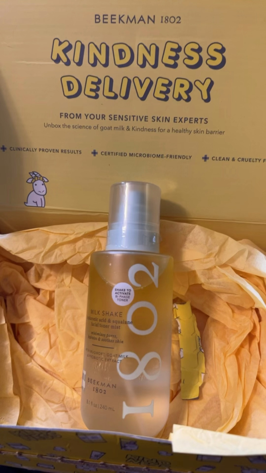 The Beekman 1802 milkshake is made with hyaluronic acid, squalane, and most importantly, goat milk! This is going to help soothe your skin, help with pores, hydrate! What I love most about it is it super versatile! So you can use it with your skin care routine. You can use it before or after or even during makeup. You can bring it with you to freshen up during the day! It’s super versatile and gives you the ultimate glow!
#KindnessKrew #MilkShakeToner #sensitiveskin 

#LTKFindsUnder50 #LTKMens #LTKBeauty