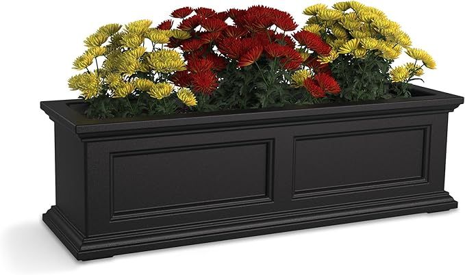 Mayne Fairfield 3ft Window Box - Black - Durable Self Watering Resin Planter with Wall Mount Brac... | Amazon (US)