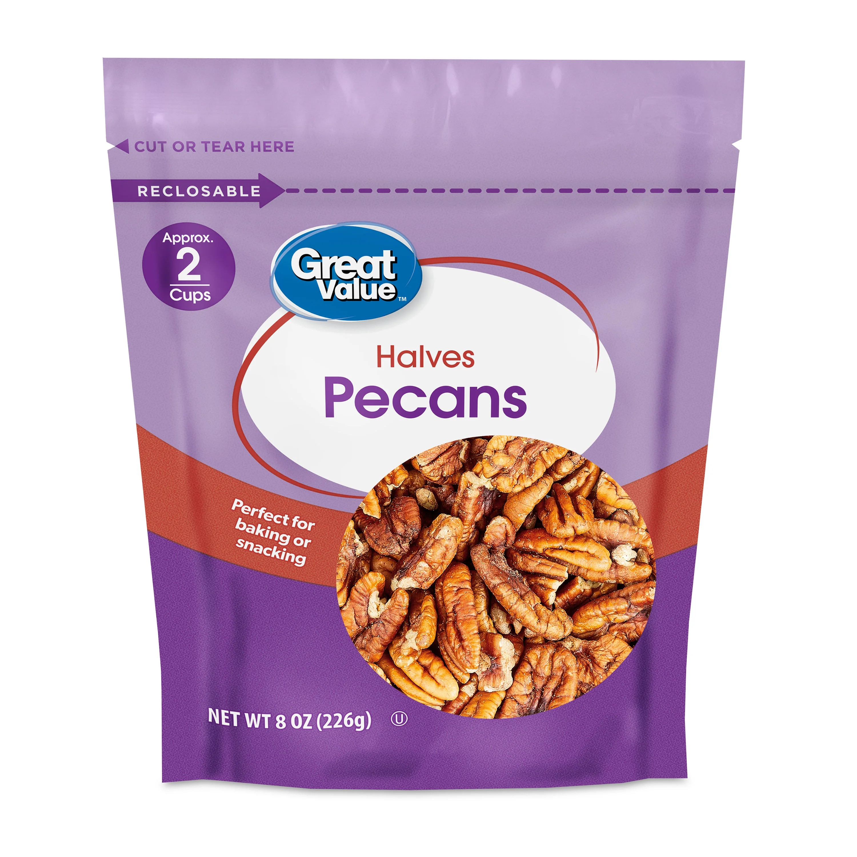 Great Value Pecan Halves, 8 oz | Walmart (US)