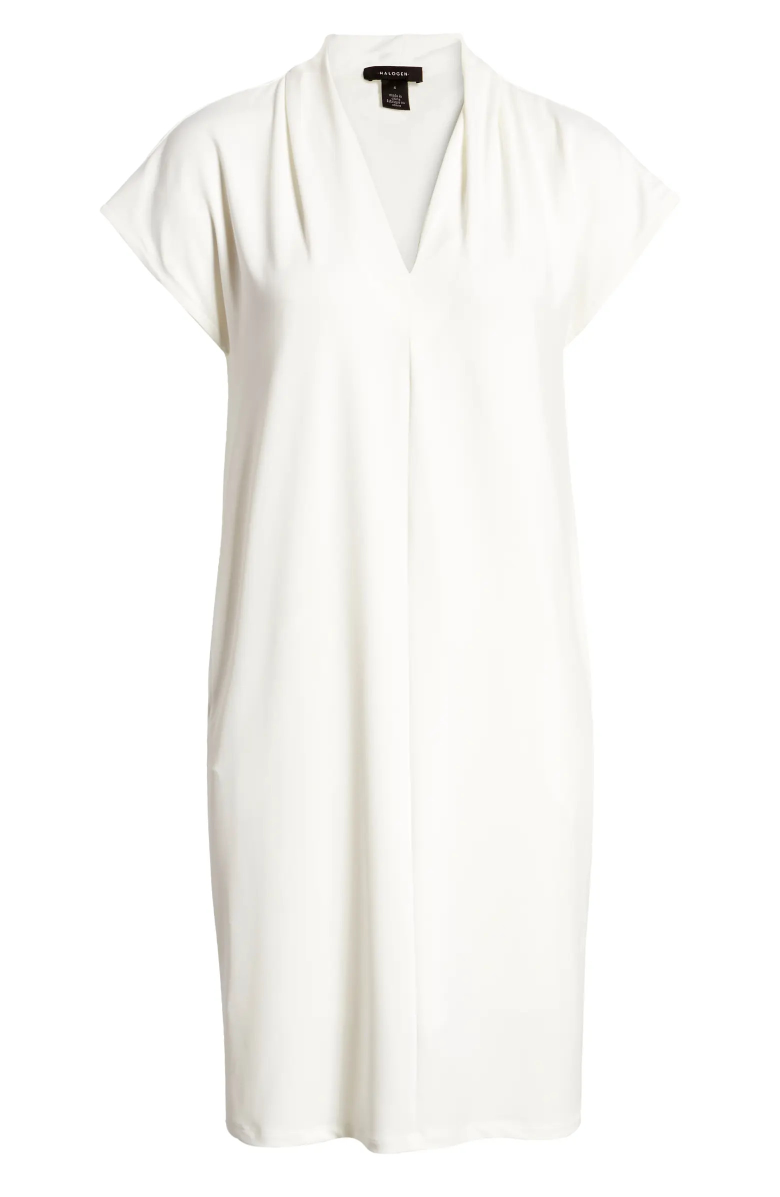 Halogen® Pleat Detail Shift Dress | Nordstrom | Nordstrom