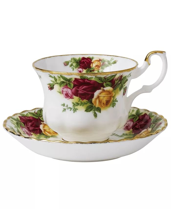 Old Country Roses Teacup and Saucer | Macys (US)