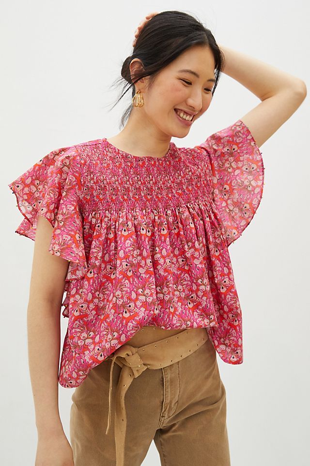 Madyson Smocked Blouse | Anthropologie (US)