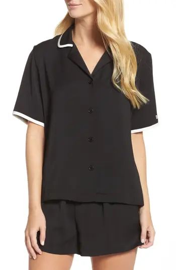 Women's Dkny Washed Satin Short Pajamas & Eye Mask | Nordstrom