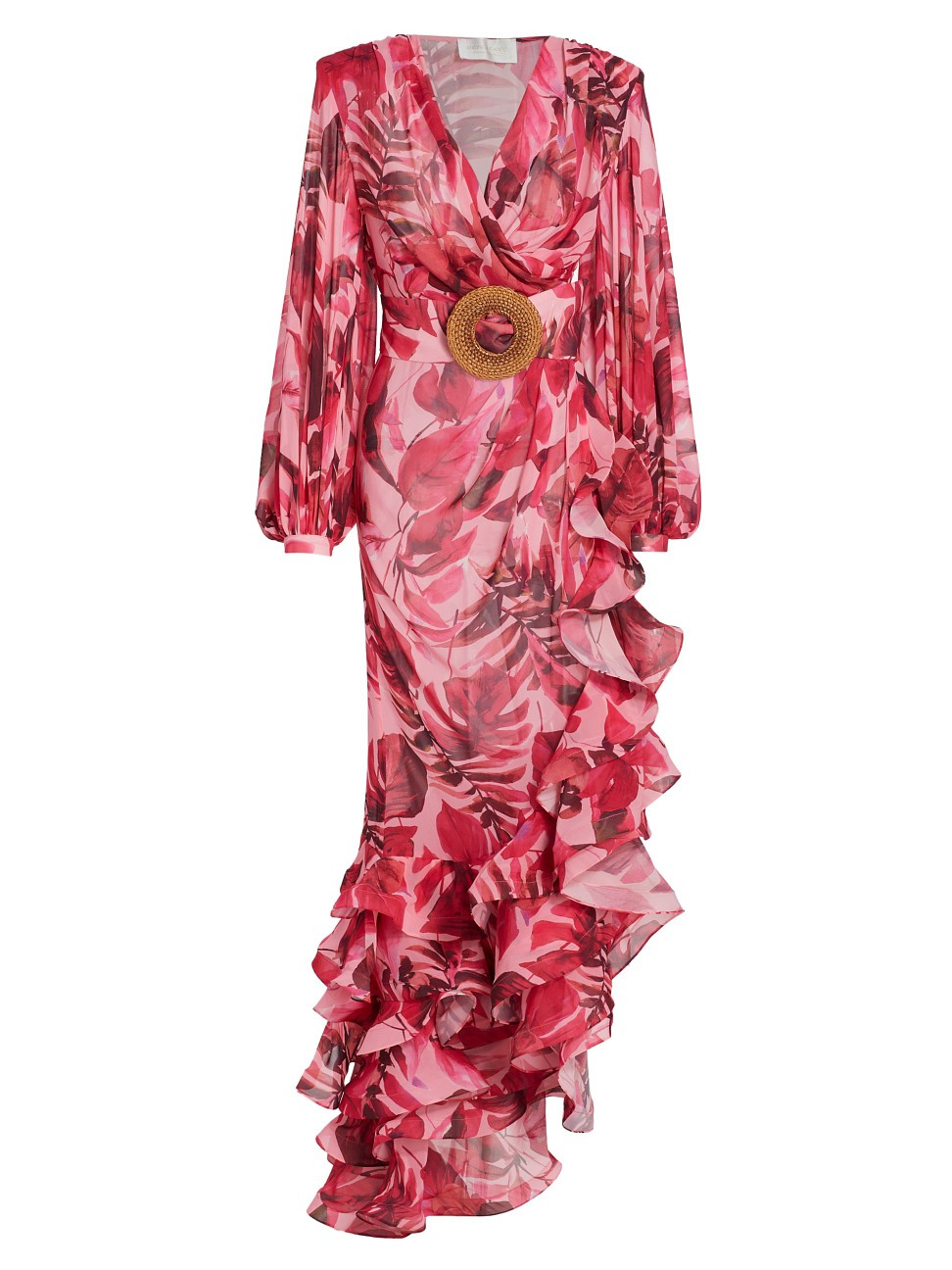 Luisa Belted Ruffle Maxi Dress | Saks Fifth Avenue