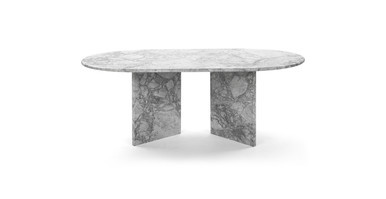 Verona Oval Coffee Table with Angled Base | Manhattan Home Design