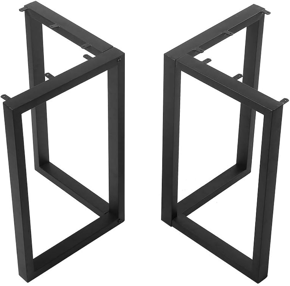 OLDRAINBOW Black Iron Coffee Table Legs,Metal Furniture Legs 28¡±Height 24¡±Wide,Industrial D... | Amazon (US)
