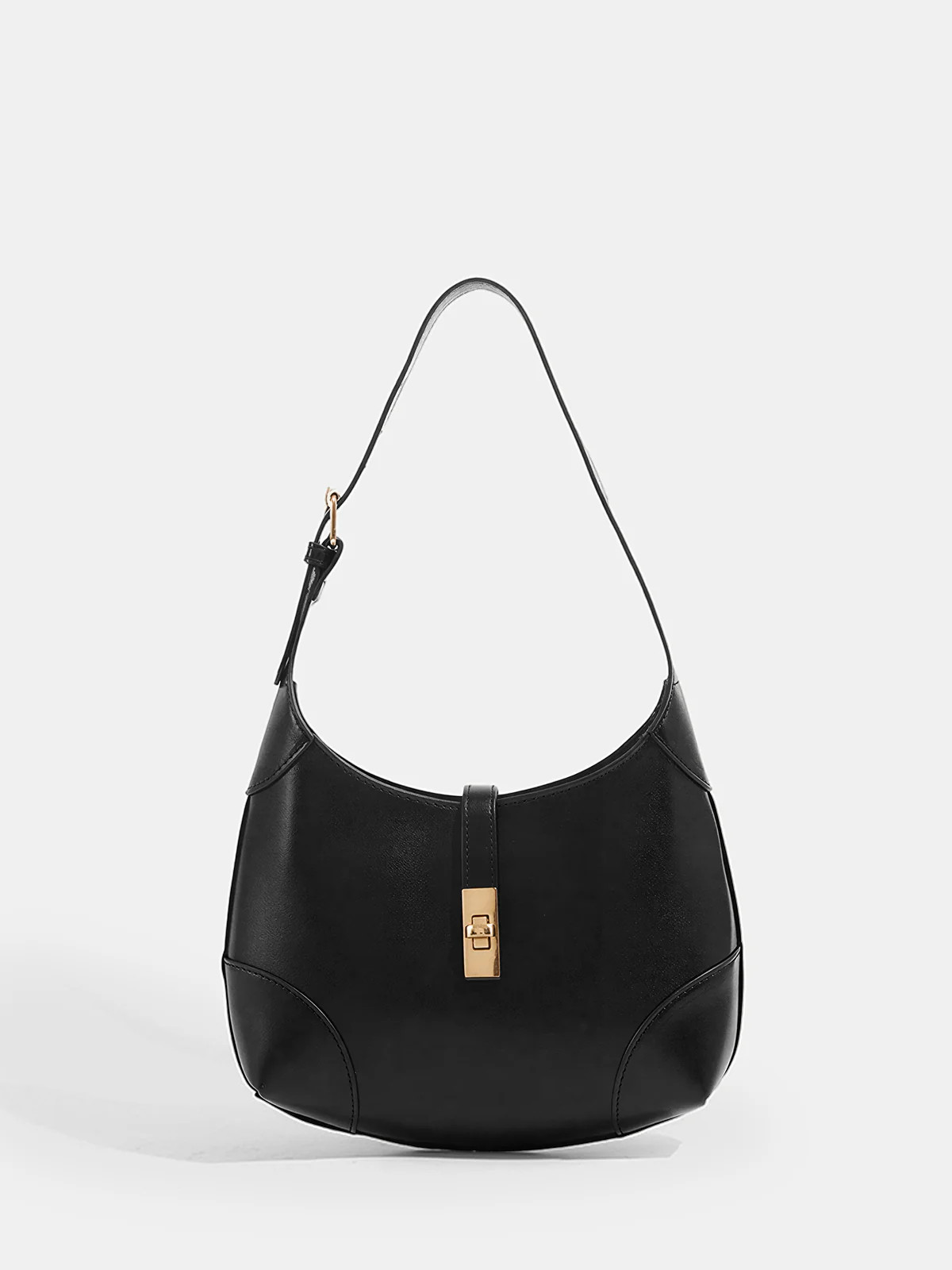 Metal Buckle Hobo Handbag | Commense