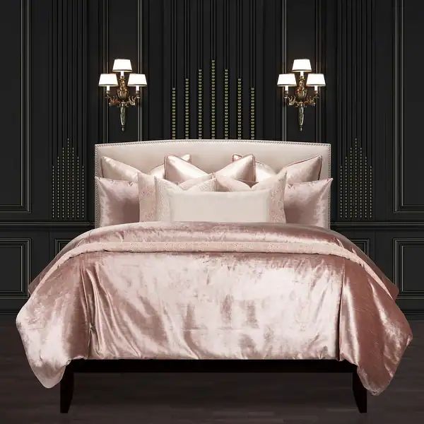 Breakfast In Bed Luxury Pink Velvet Supreme Duvet Cover and Insert Set | Bed Bath & Beyond