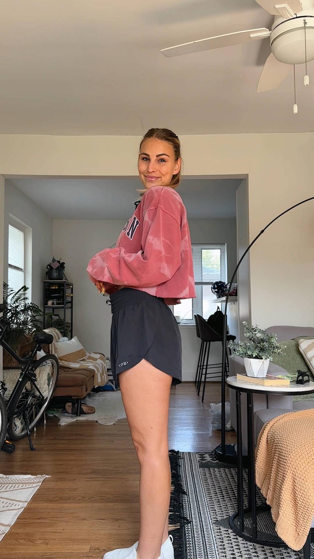 Fav athletic shorts for summer!!! Trust me when I say I buy a lot of athletic shorts, always trying to find ones that tick every box.. and these are currently doing it for me!🫶🏻🖤 wearing a medium. They have underwear liner but not shorts liner which I like, adjustable strap, ultra high rise! 

#LTKstyletip #LTKunder50 #LTKFind