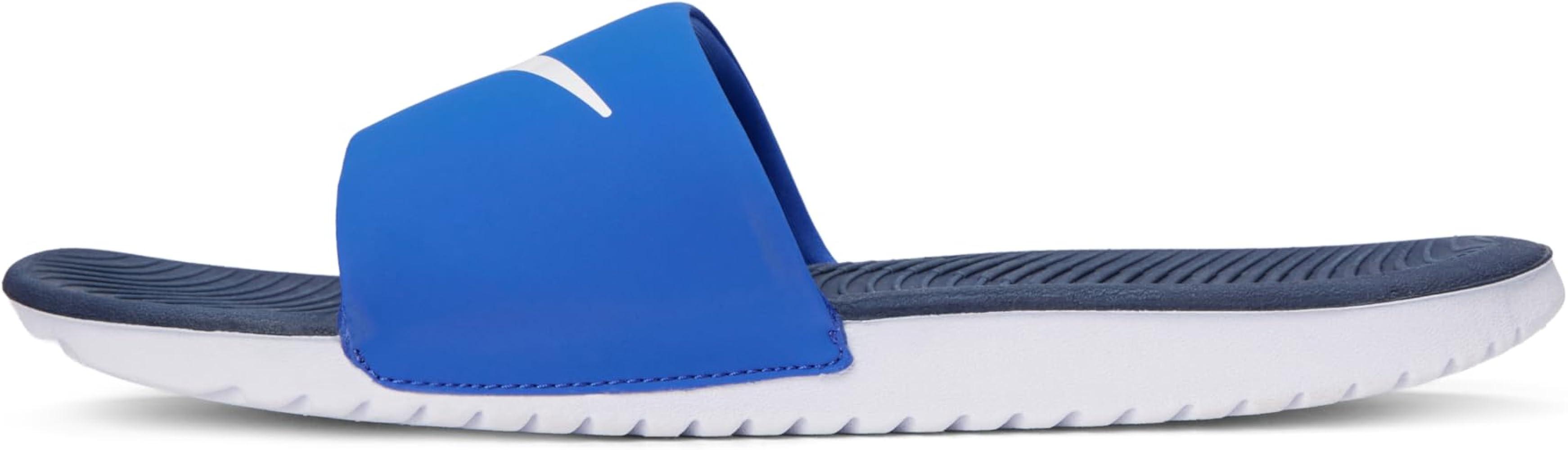 Amazon.com | Nike Little/Big Kid's Kawa Slides, Game Royal/White-Thunder Blue-White, 2Y | Sandals | Amazon (US)