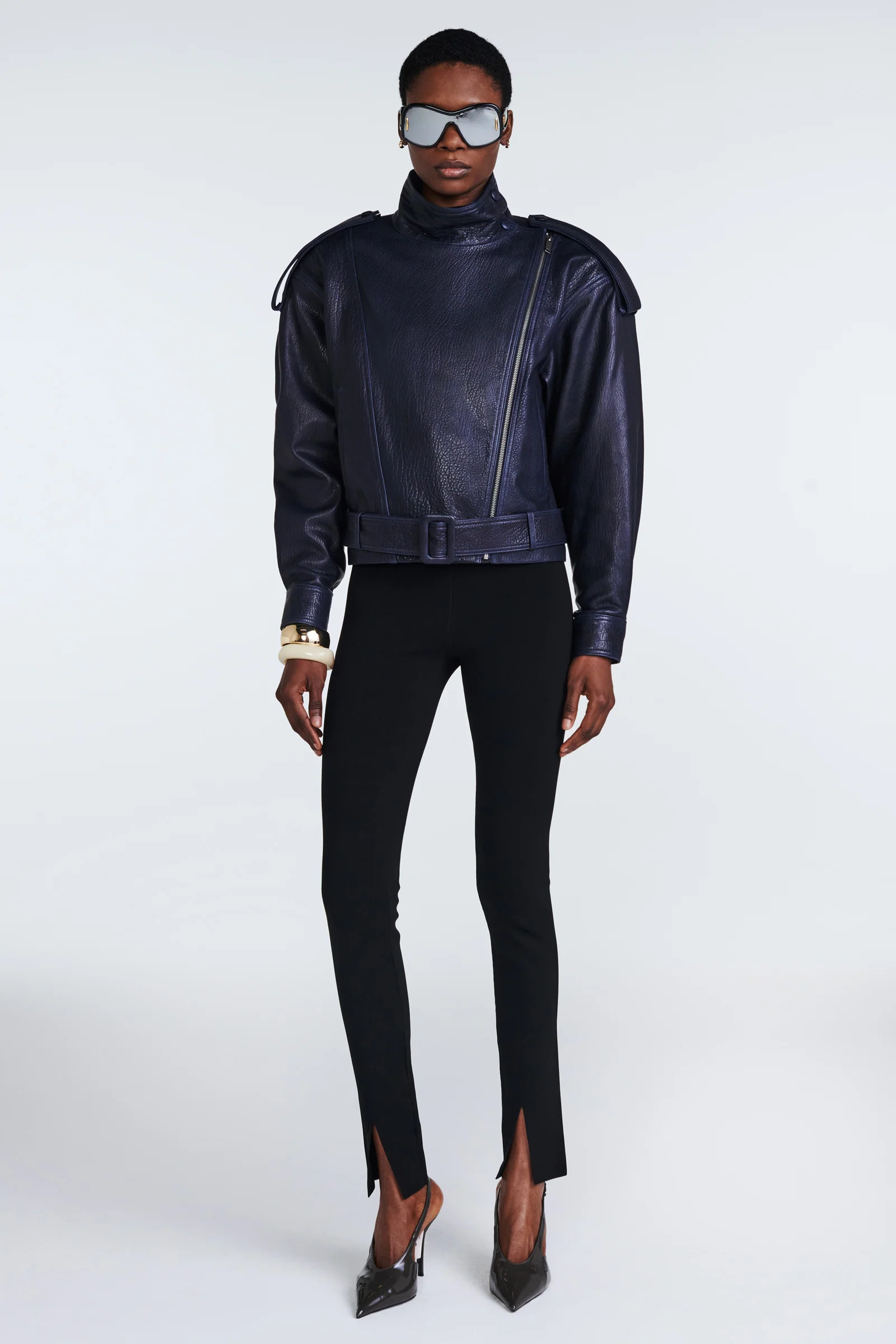 Serpa Grained Leather Jacket | DUCIE