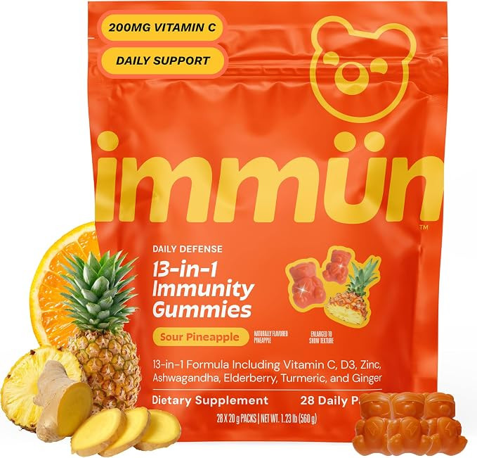 Grüns Immun Immunity Gummies with Vitamin C, Daily Immune Support, 28 ct | Amazon (US)