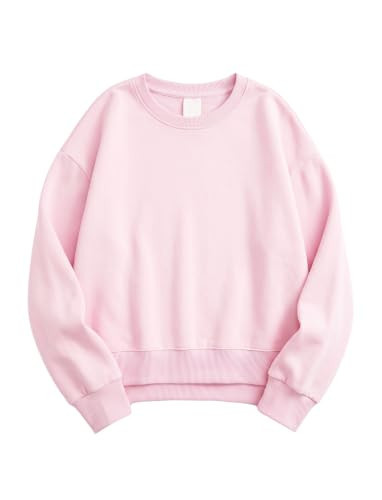 PATPAT Girls Sweatshirt Lightweight trendy Clothes Pink 15-16 Years | Amazon (US)