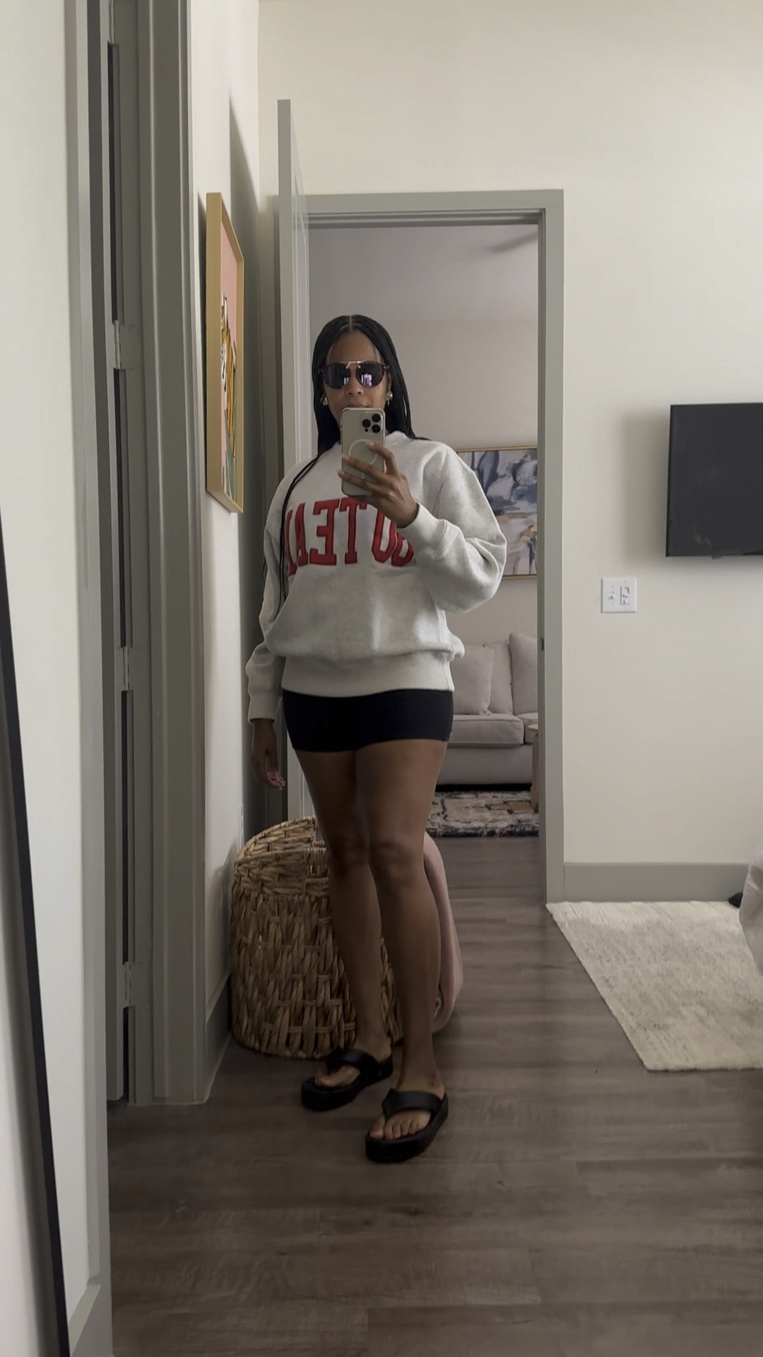 8.16.24: Working At Home (edition)

Sweatshirt: newly added;

Biker shorts: old, similiar option linked

Sandals: *fairly* new-exact option linked