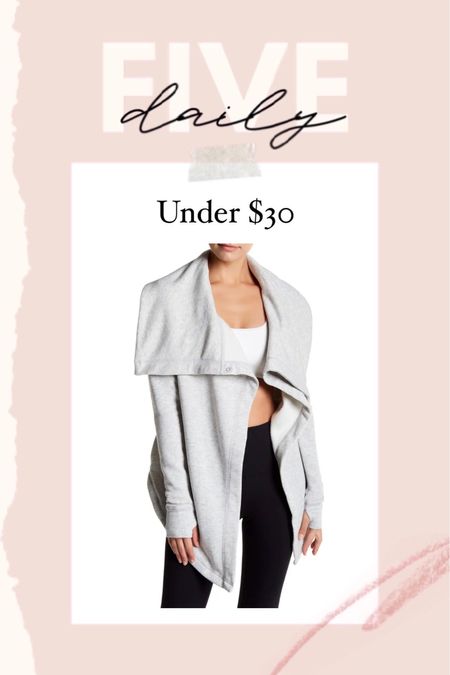 Zella wrap sweater under $30 / Nordstrom 

#LTKunder50 #LTKsalealert #LTKfit