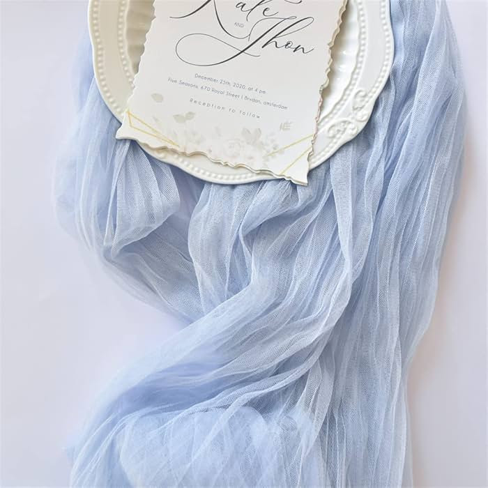 Joanlody Blue Easter Cheesecloth Table Runner 10Ft Rustic Gauze Boho Spring Summer Cheese Cloth T... | Amazon (US)