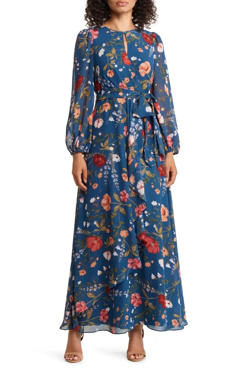 Floral Long Sleeve Maxi Dress | Nordstrom