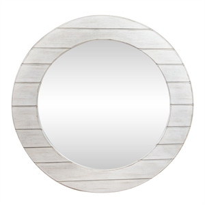 Heartland White Round Mirror - White | Homesquare