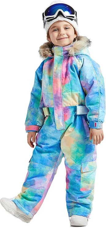 Kids Girls Boys Waterproof Colorful One Piece Snowsuits Coveralls Ski Suits Jackets Winter Jumpsu... | Amazon (US)