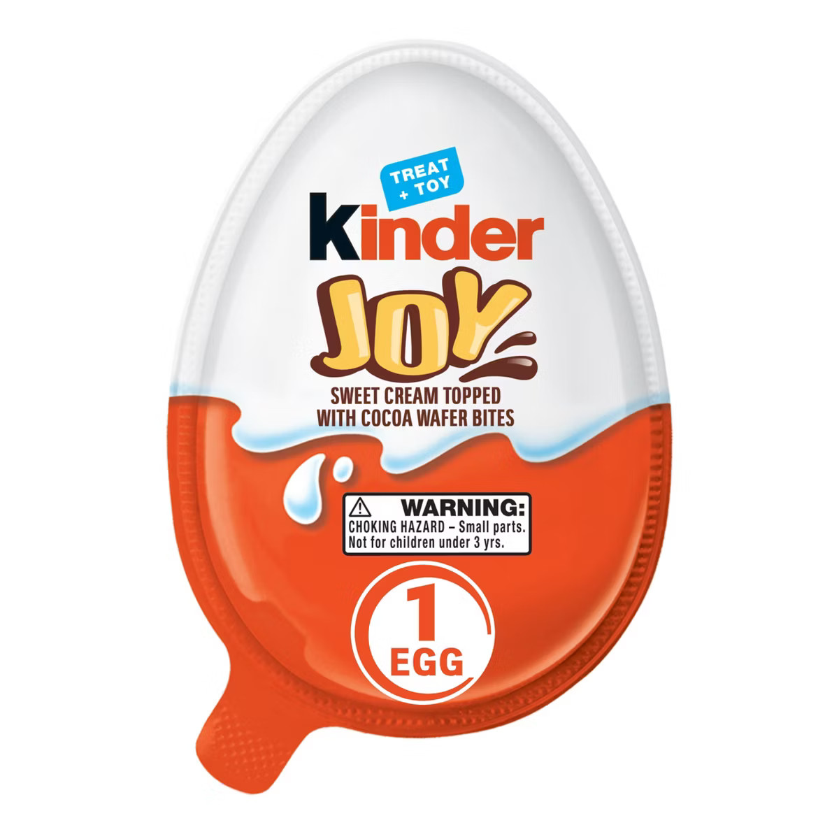 Kinder Joy Sweet Cream Topped with Cocoa Wafer Bites Milk Chocolate Treat + Toy Candy - 0.7oz | Target