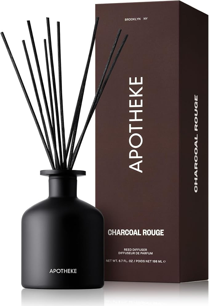 Apotheke Luxury Scented Reed Diffuser for Home, Charcoal Rouge - 6.7 Fl Oz Essential Oil Aromathe... | Amazon (US)