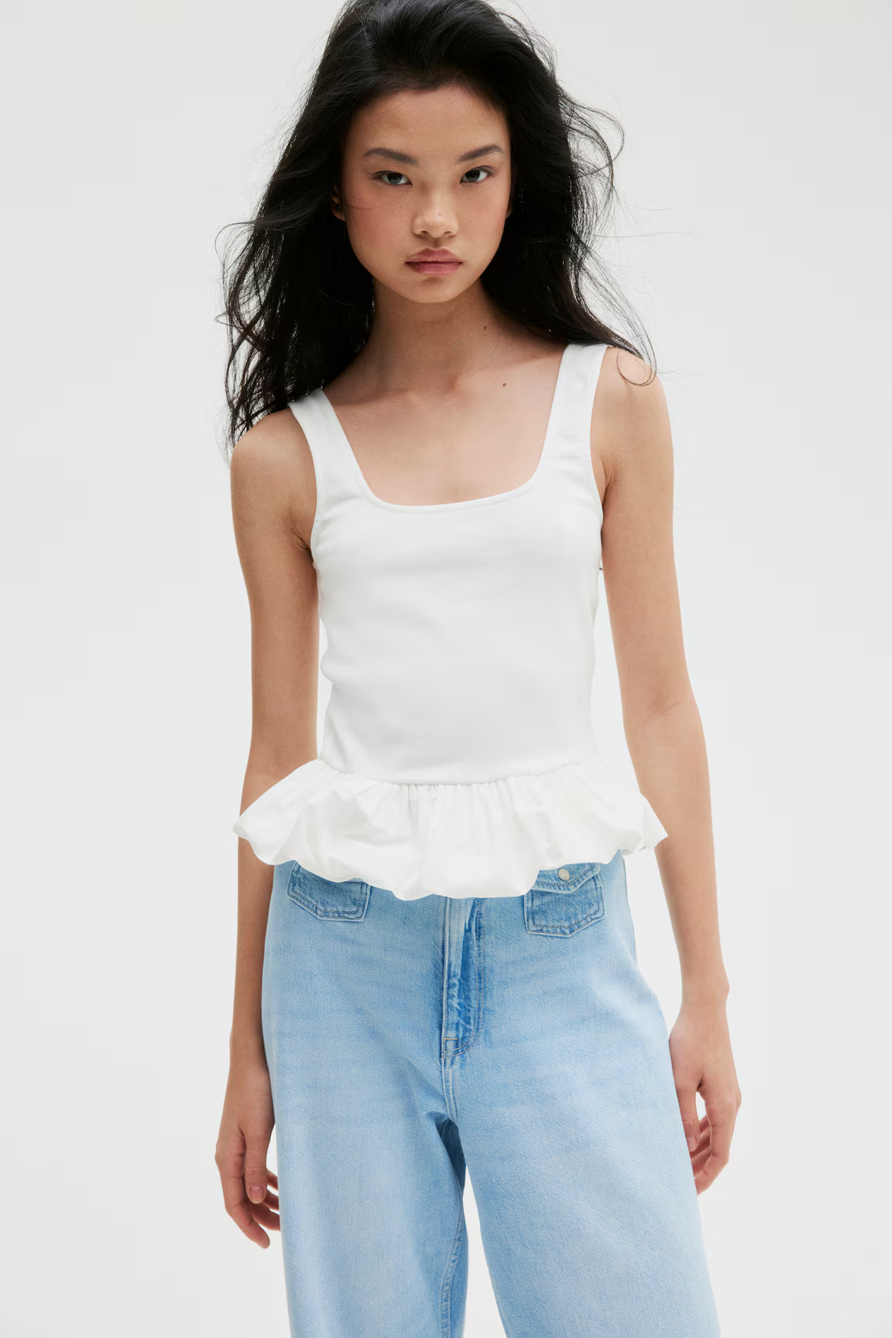 Bubble-Hem Tank Top | H&M (US + CA)