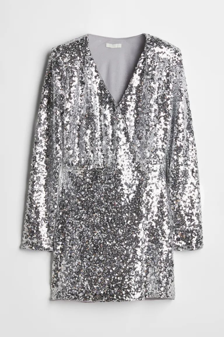 Sequined Wrap Dress | H&M (US)