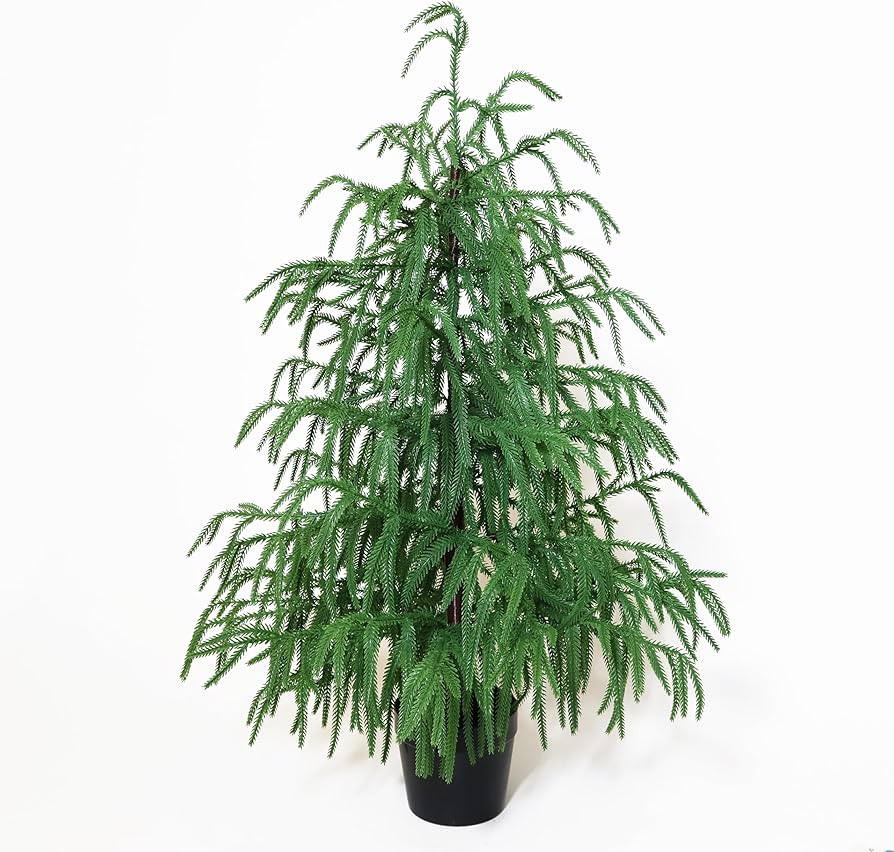 Artificial Norfolk Pine Tree 24in Tabletop Christmas Tree Decoration Outdoor Indoor Home Decor | Amazon (US)
