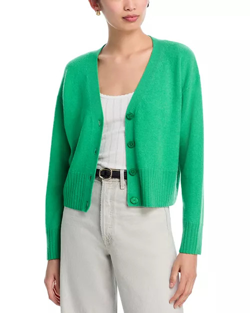100% Cashmere V Neck Cardigan - Exclusive | Bloomingdale's (US)
