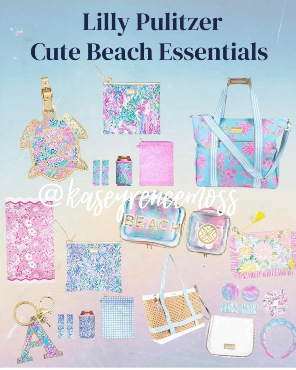 Super cute beach essentials! 🌸🌷🌊🐚☀️Lilly Pulitzer 🌸🌷