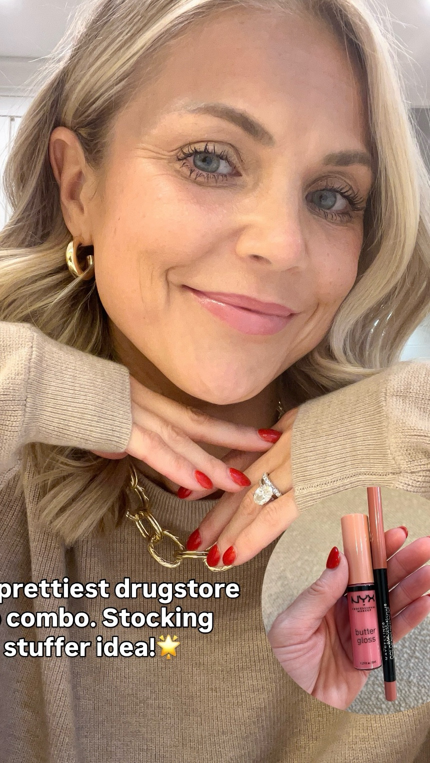 One of the prettiest everyday lip combos! Nyx in crème brûlée and lip liner in dusty rose. Under $10 each and would make a perfect stocking stuffer! 

Drugstore makeup, drugstore lipgloss, Nyx butter gloss, affordable makeup, everyday lip gloss, lip combo

#LTKBeauty #LTKFindsUnder50