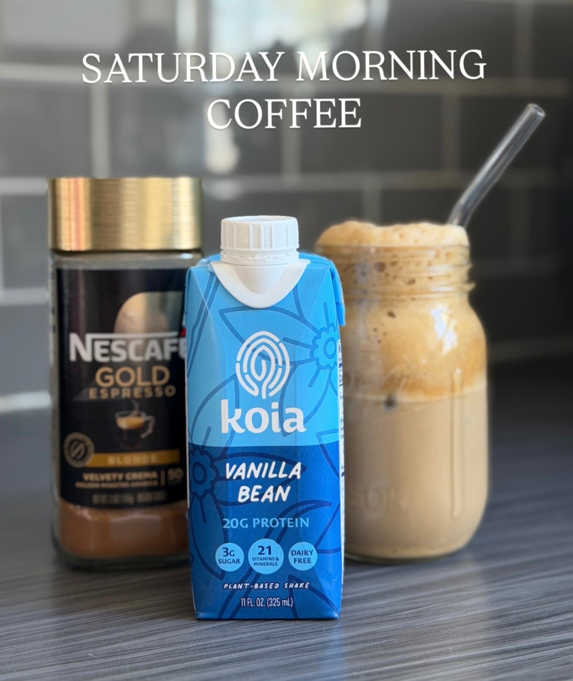 The perfect mix! Nescafé 🫱🏼‍🫲🏽 Koia, and the benefits to your morning will skyrocket.

The breakdown- 
Calories: 195–200 • Protein: 20g • Sugar: 3g • Carbs: 10–11g • Fat: 7g
✔️ GREAT 

The benefits- 
💪🏼 High protein, low sugar — solid for a quick breakfast or post-workout
🫶🏼 Dairy-free and plant-based
👍🏼 Moderate calories, not super heavy
🙌🏼 Caffeine boost from the espresso
✔️ YOU CANT GET ANY BETTER

Get both at Walmart, @Target, or Amazon! 
