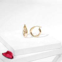 Chunky Gold Hoop Earrings, Bold Thick Huggie Silver Minimalist Hoops | Etsy (US)